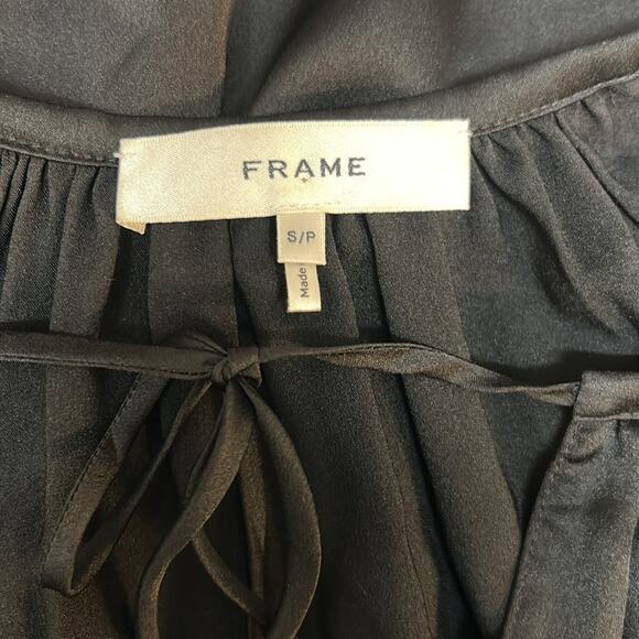 Frame Silky V-Neck Blouse - Picture 4 of 6